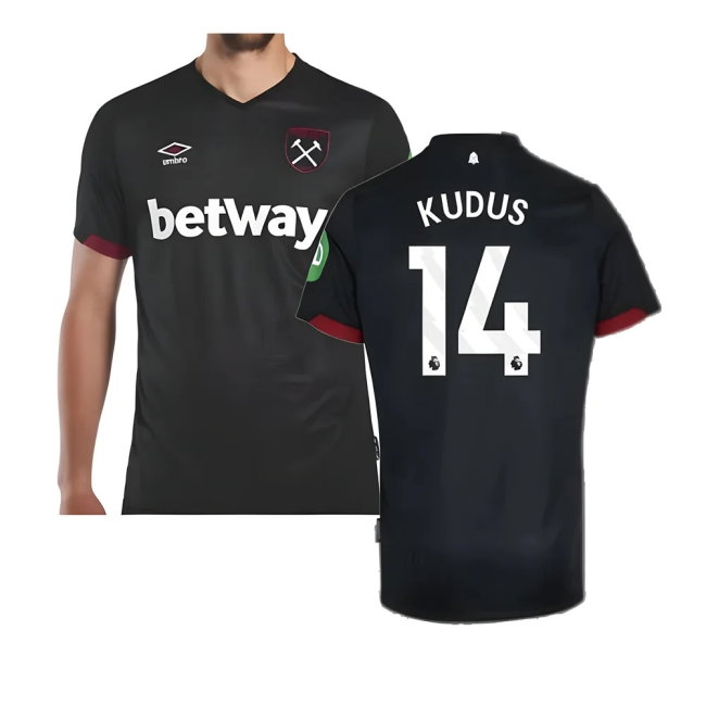 2024-2025 West Ham Away Shirt (Kudus 14)-SoccerKits Hub | Buy Soccer Jerseys Online